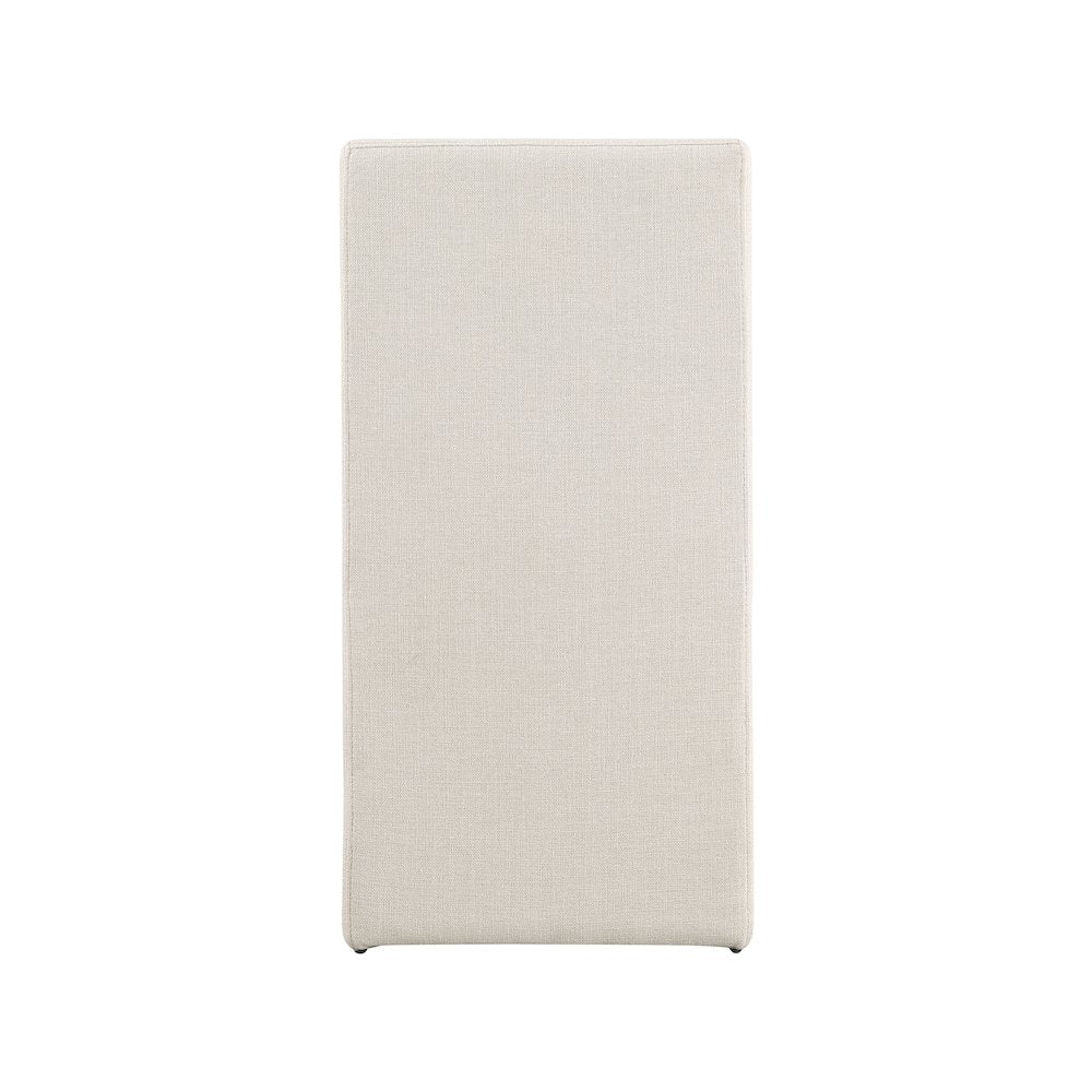 Benson Beige Linen Textured Fabric Dining Chair, Set of 2