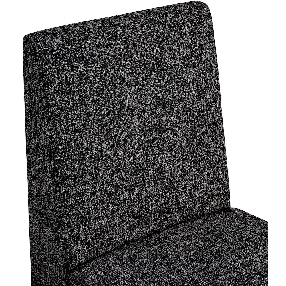 Benson Black Linen Textured Fabric Dining Chair, Set of 2