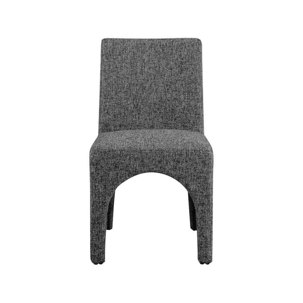 Gramercy Black Linen Textured Fabric Dining Chair, Set of 2