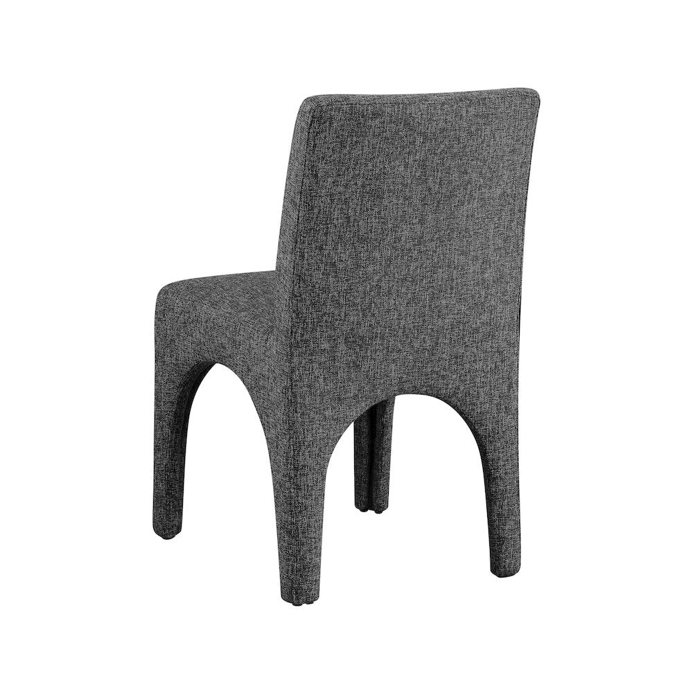 Gramercy Black Linen Textured Fabric Dining Chair, Set of 2