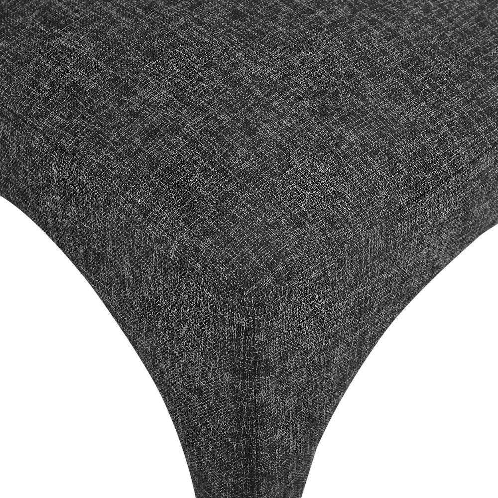 Gramercy Black Linen Textured Fabric Dining Chair, Set of 2