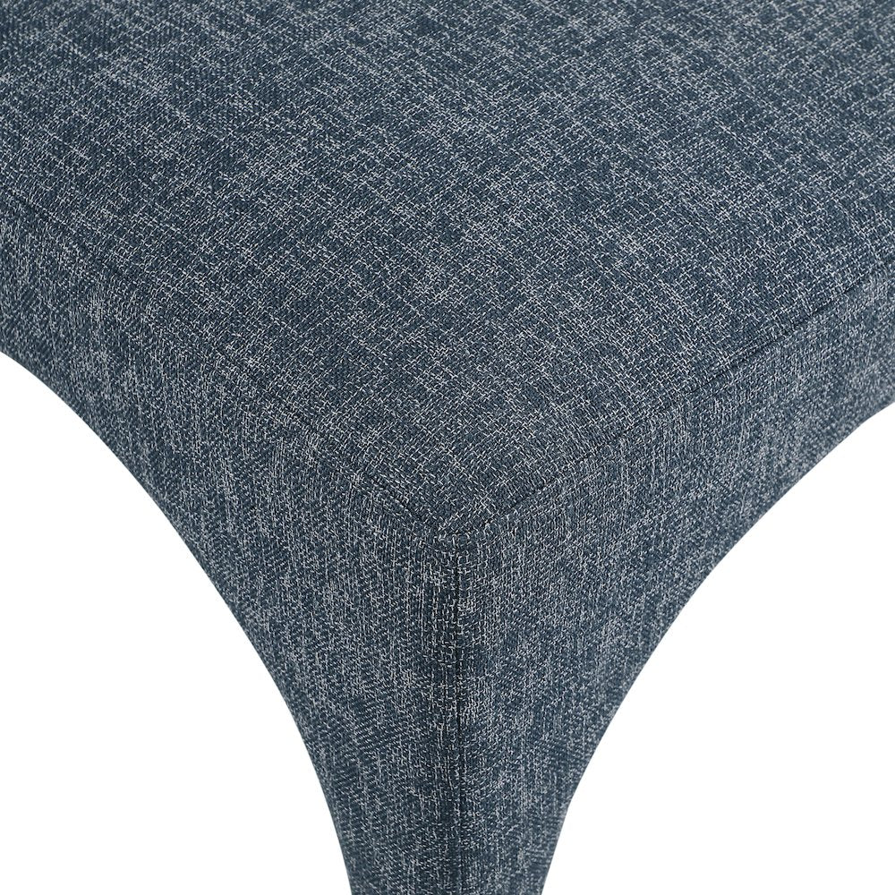 Gramercy Blue Linen Textured Fabric Dining Chair, Set of 2