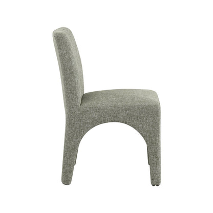Gramercy Green Linen Textured Fabric Dining Chair, Set of 2