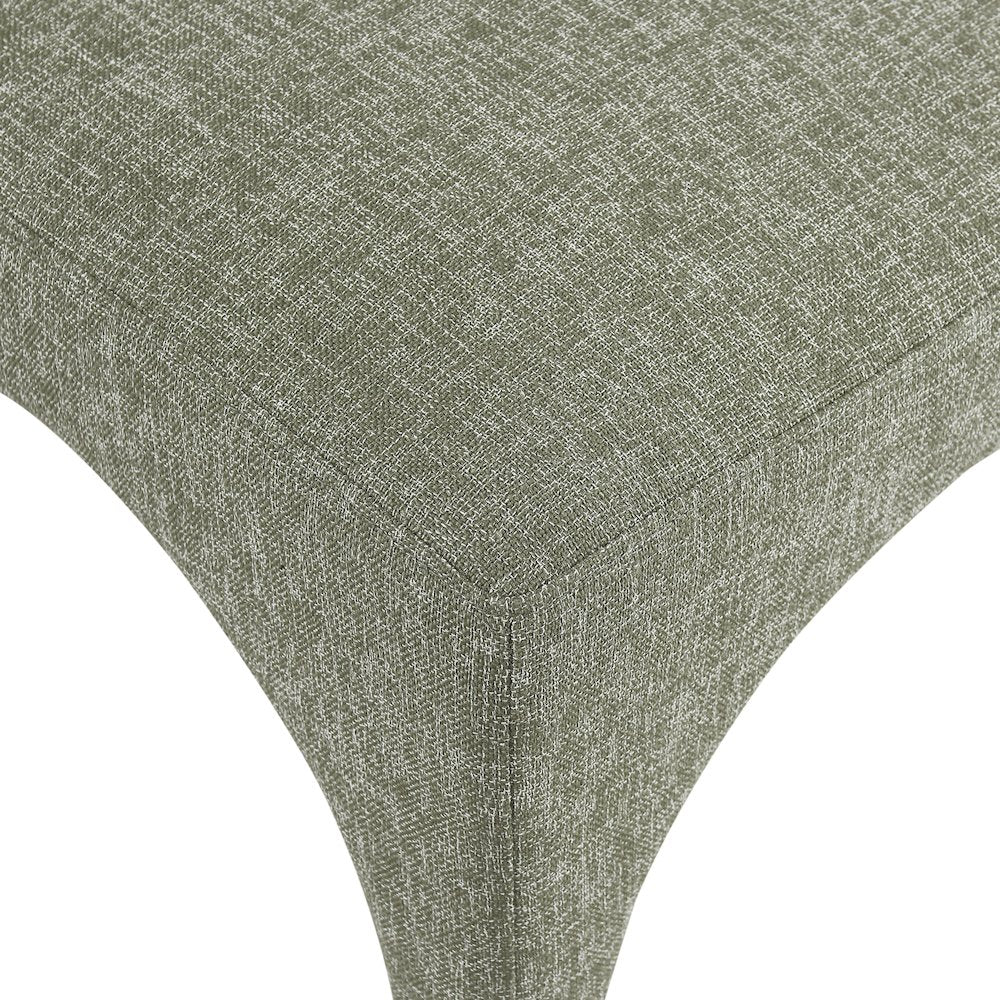 Gramercy Green Linen Textured Fabric Dining Chair, Set of 2