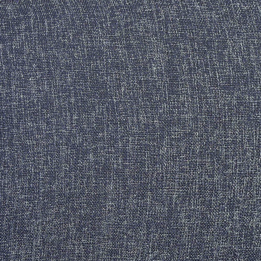 Gramercy Blue Linen Textured Fabric Stool