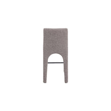 Gramercy Brown Linen Textured Fabric Stool