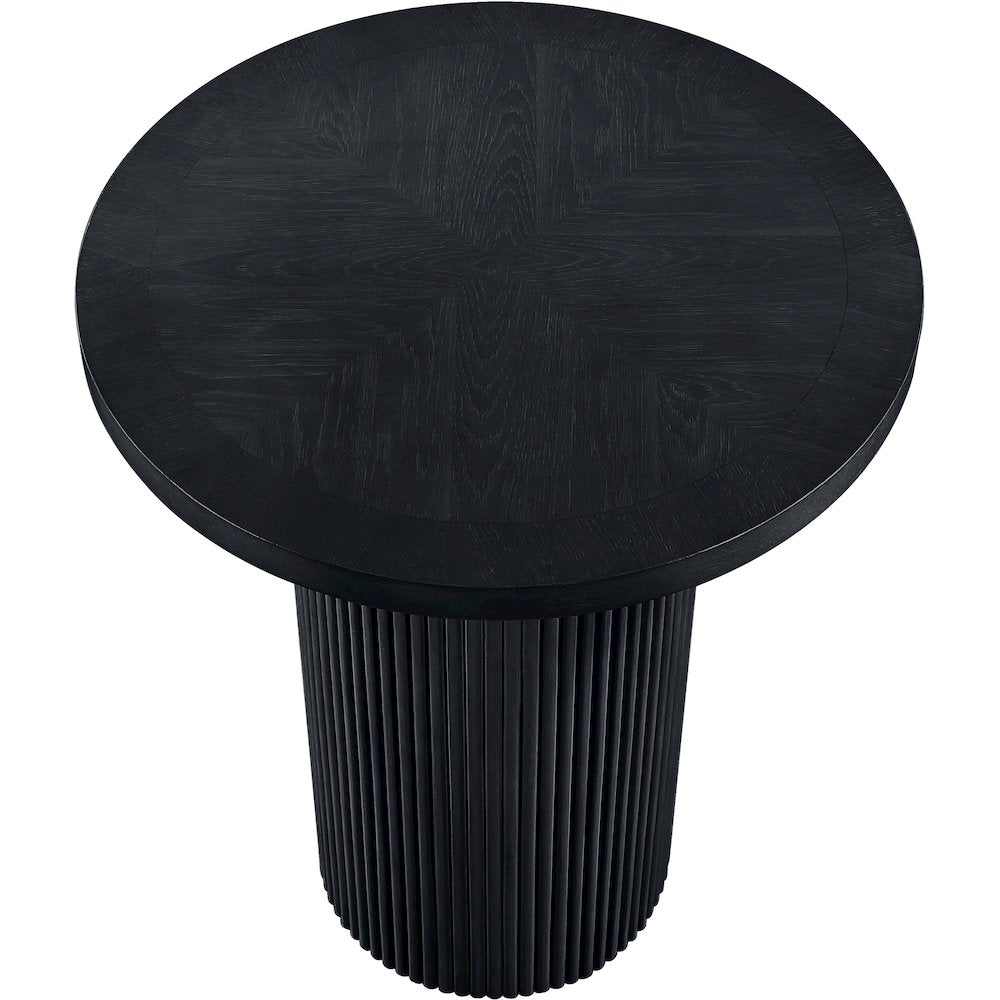 Belinda Black Oak Veneer And Solid Wood Bar Height Table