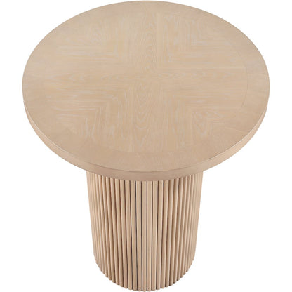 Belinda Natural Oak Veneer And Solid Wood Bar Height Table