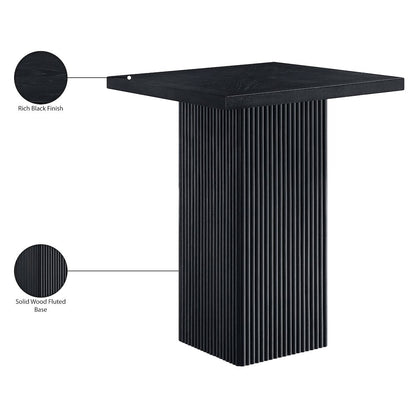 Belinda Black Oak Veneer And Solid Wood Bar Height Table