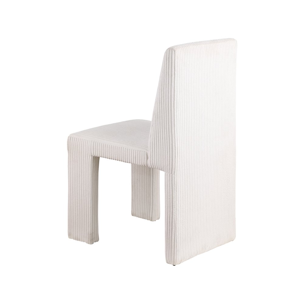 Benson Cream Microsuede Corduroy Fabric Dining Chair, Set of 2
