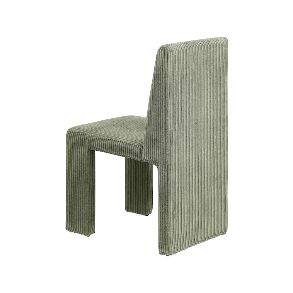 Benson Green Microsuede Corduroy Fabric Dining Chair, Set of 2