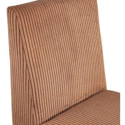 Benson Saddle Microsuede Corduroy Fabric Dining Chair, Set of 2