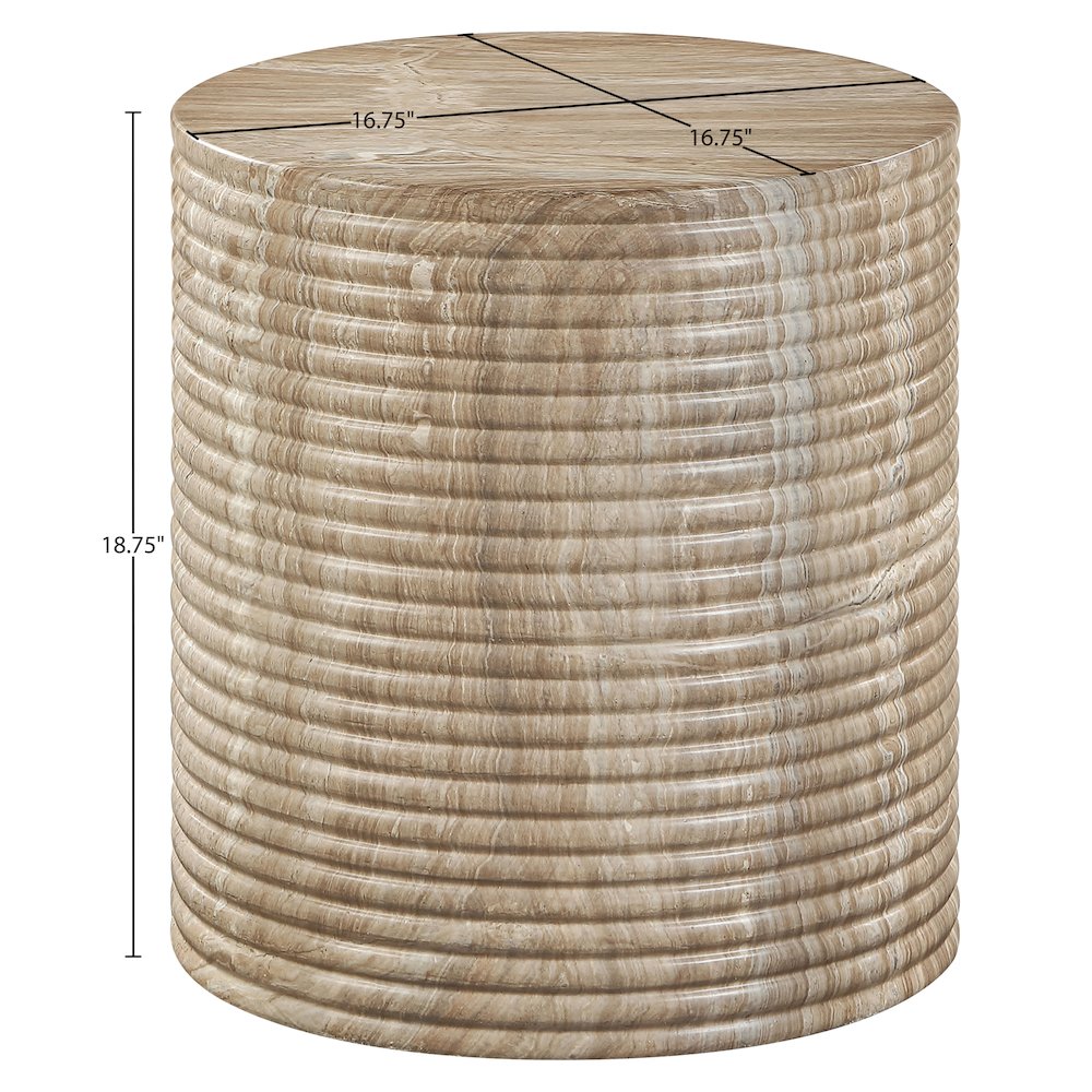 Rapallo Beige Concrete Indoor/Outdoor End Table