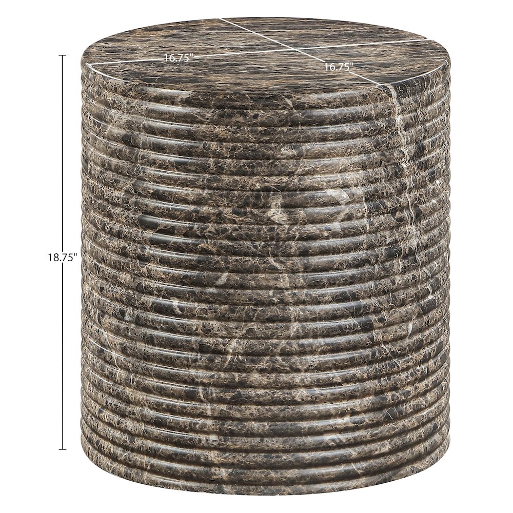 Rapallo Brown Concrete Indoor/Outdoor End Table