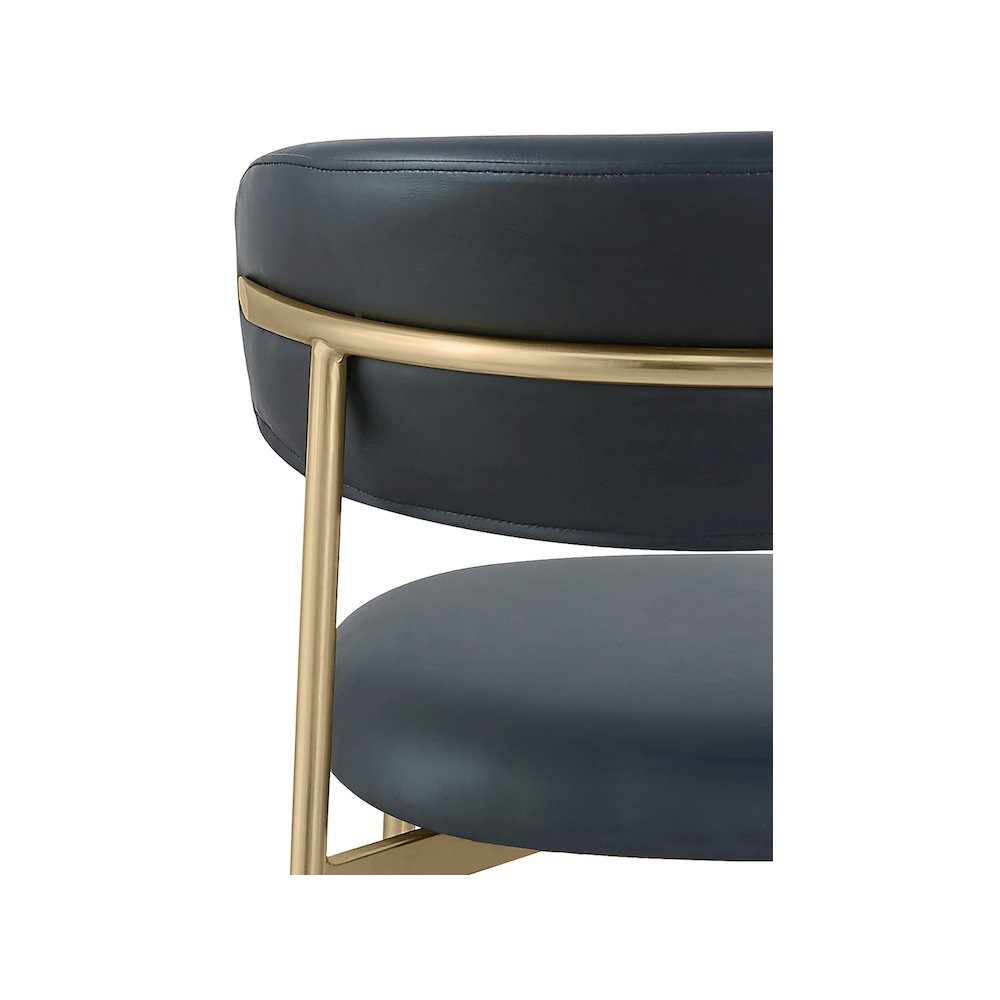 Lupita Black Vegan Leather Dining Chair, Set of 2
