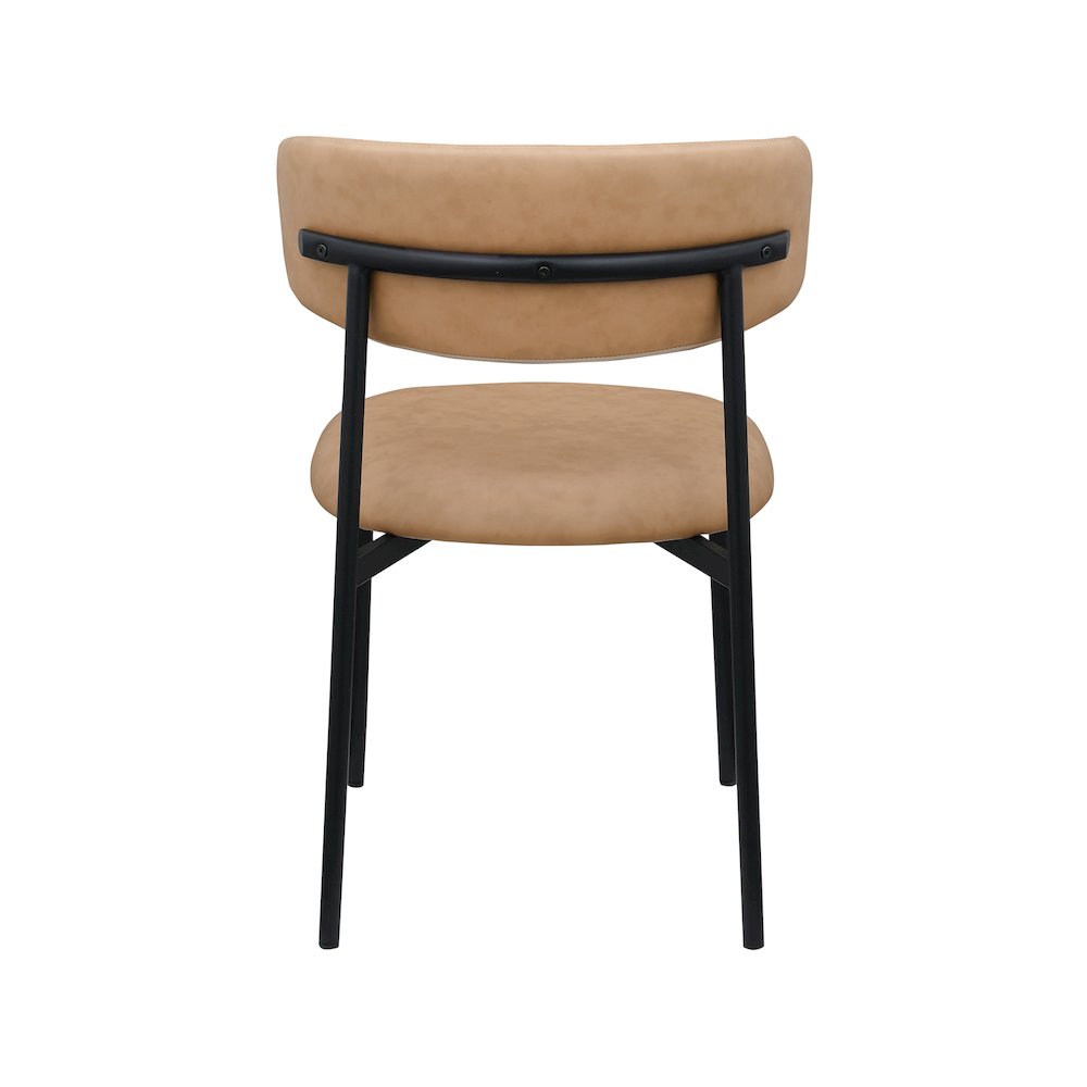 Lupita Tan Vegan Leather Dining Chair, Set of 2