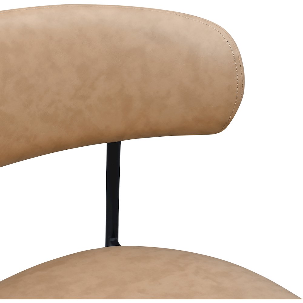 Lupita Tan Vegan Leather Dining Chair, Set of 2