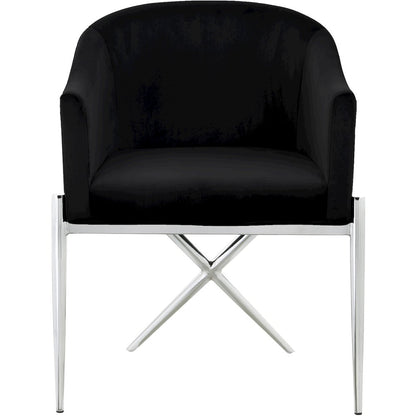Xavier Black Velvet Dining Chair