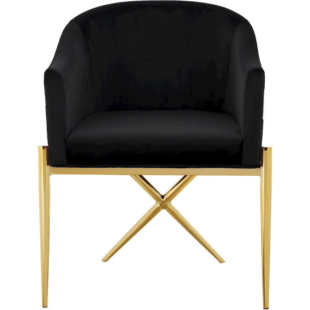 Xavier Black Velvet Dining Chair