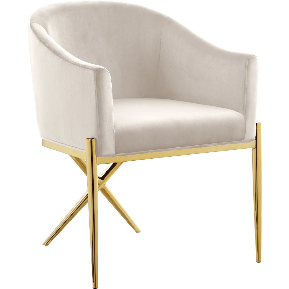 Xavier Cream Velvet Dining Chair