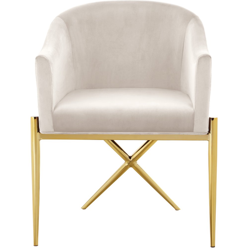 Xavier Cream Velvet Dining Chair