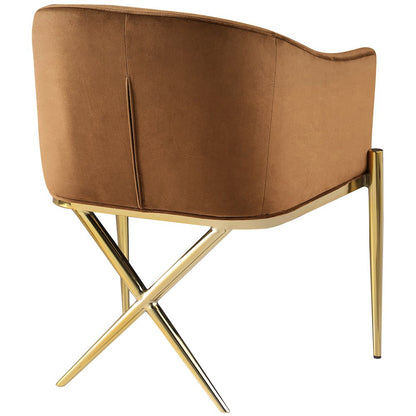 Xavier Saddle Velvet Dining Chair