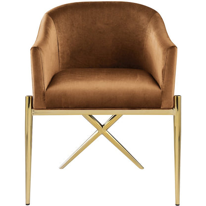 Xavier Saddle Velvet Dining Chair