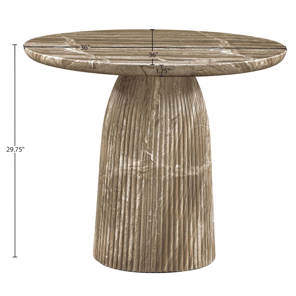 Venosa 36" Beige Concrete Indoor/Outdoor Dining Table