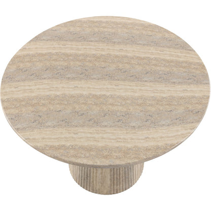Venosa 42" Travertine Concrete Indoor/Outdoor Dining Table