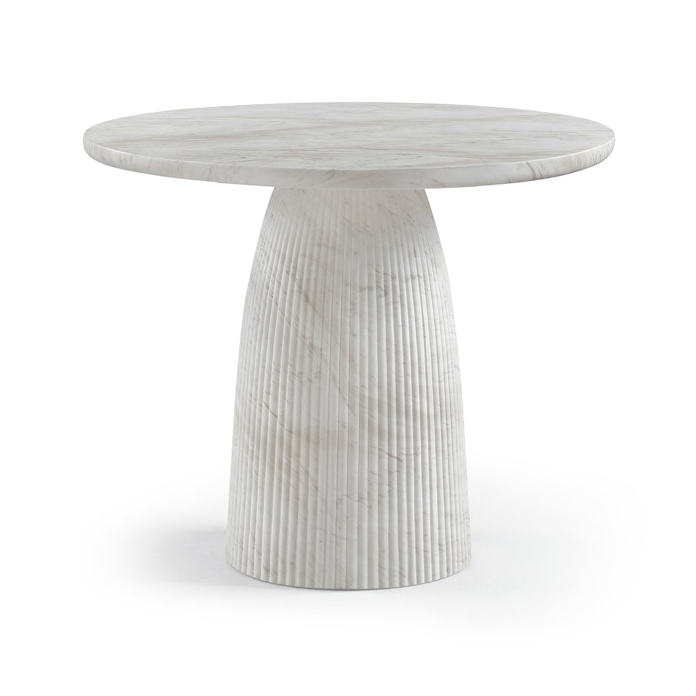 Venosa 36" White Concrete Indoor/Outdoor Dining Table