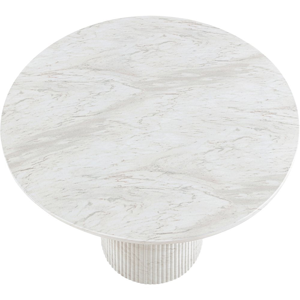 Venosa 36" White Concrete Indoor/Outdoor Dining Table