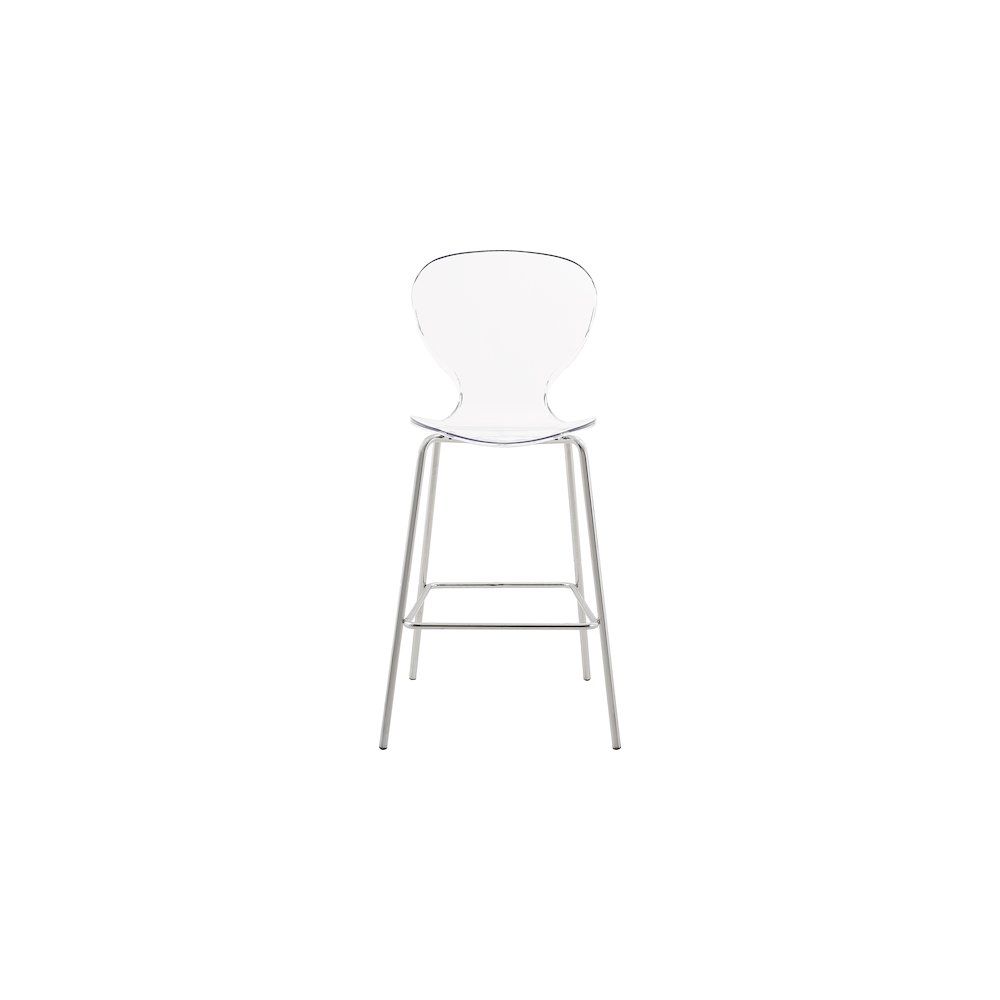 Clarion Chrome Metal Stool, Set of 2