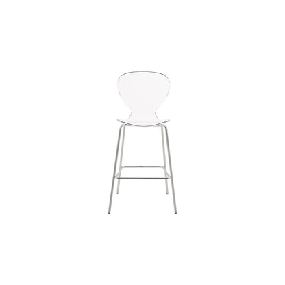 Clarion Chrome Metal Stool, Set of 2