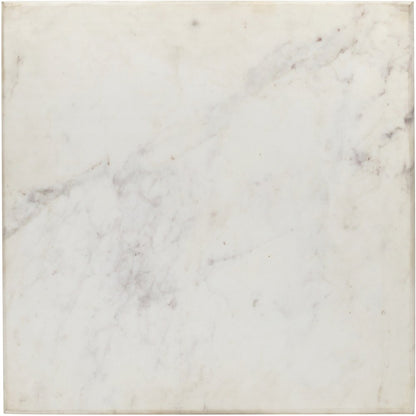 Valen White Marble And Iron End Table