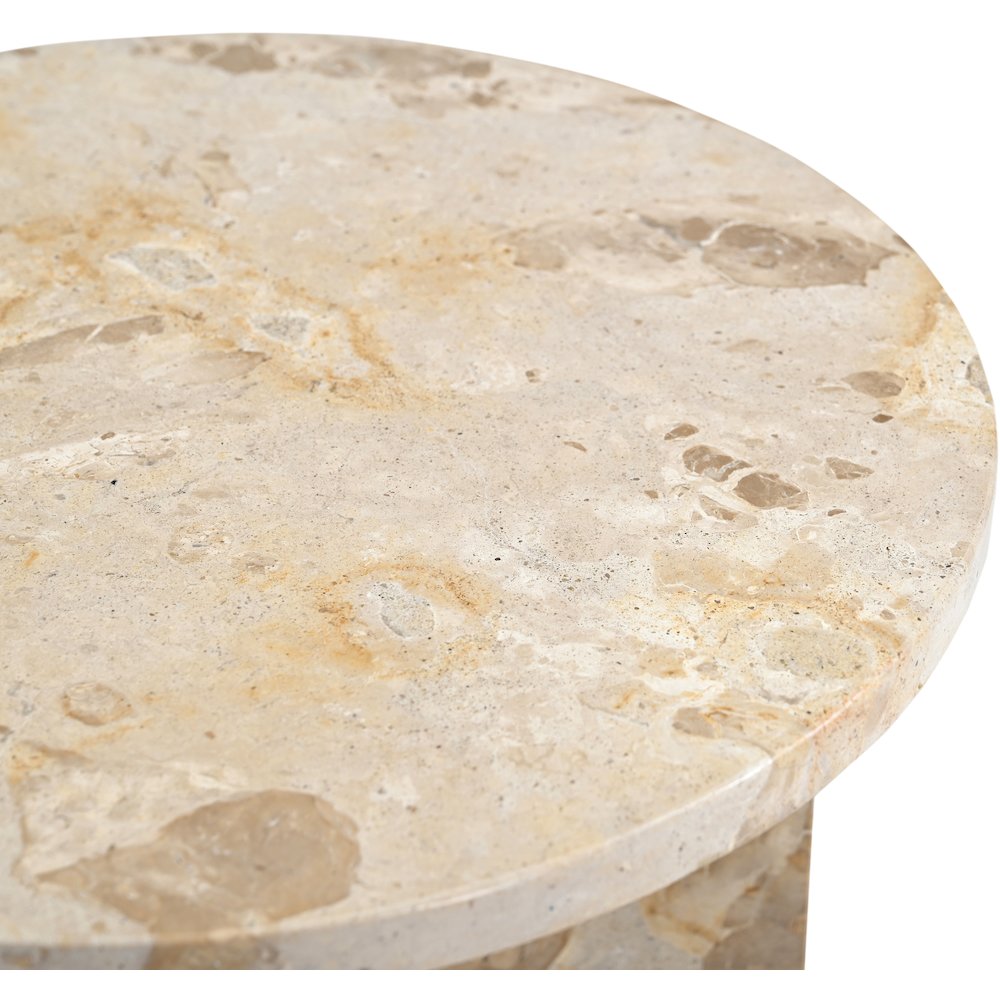Alba Beige Genuine Marble End / Side Table