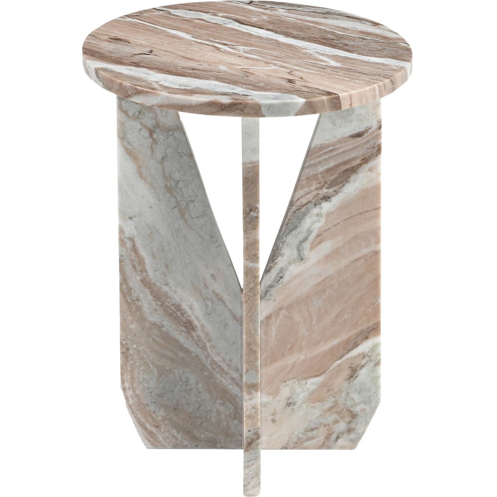 Alba Brown Genuine Marble End / Side Table