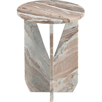 Alba Brown Genuine Marble End / Side Table