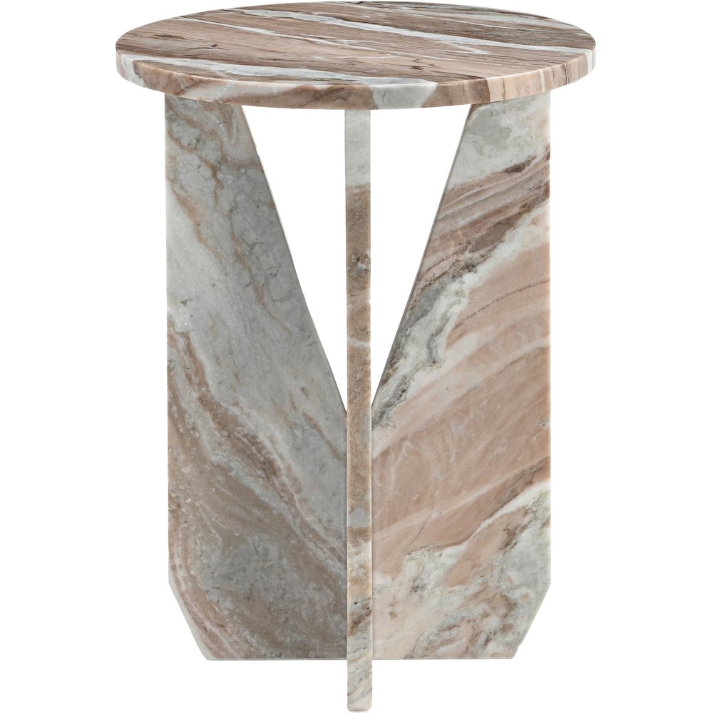 Alba Brown Genuine Marble End / Side Table