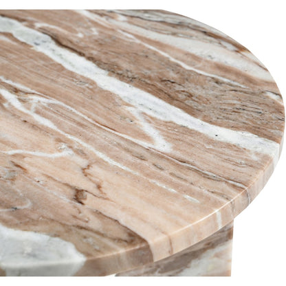 Alba Brown Genuine Marble End / Side Table