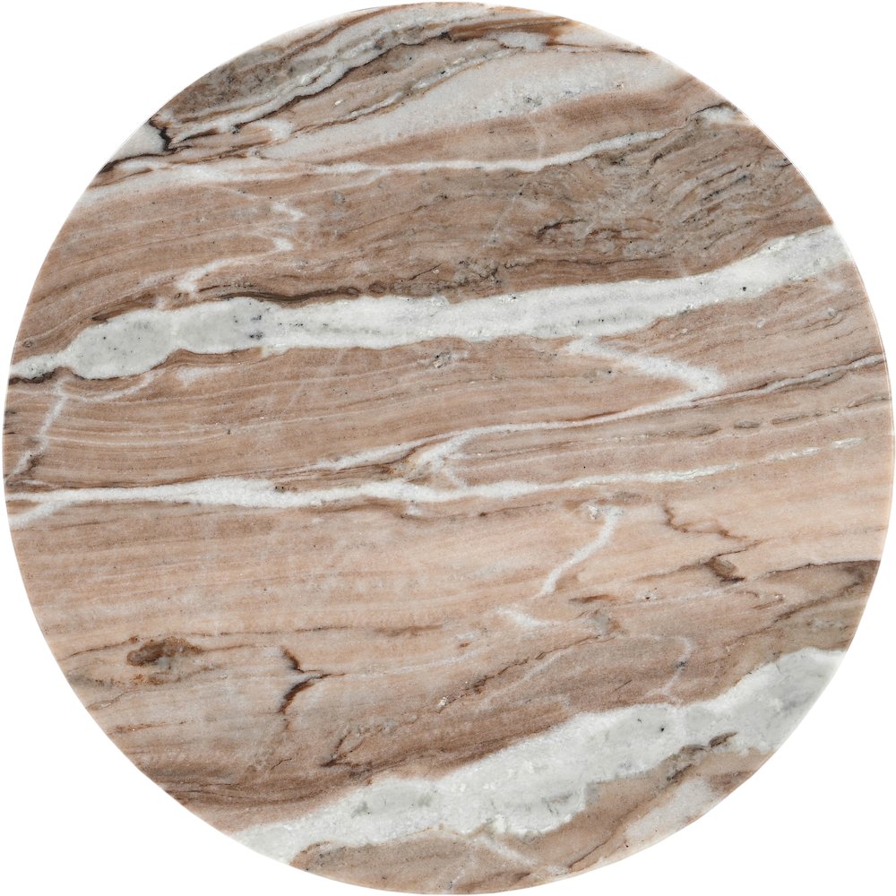 Alba Brown Genuine Marble End / Side Table