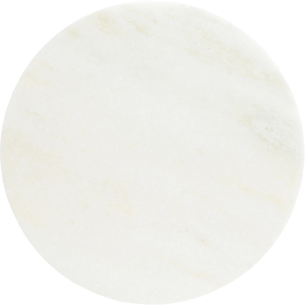 Alba White Genuine Marble End / Side Table