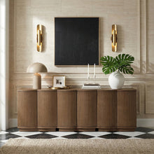 Aveline Brown Oak Veneer 3pc. Sideboard/Buffet