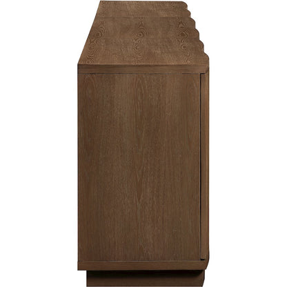 Aveline Brown Oak Veneer 3pc. Sideboard/Buffet