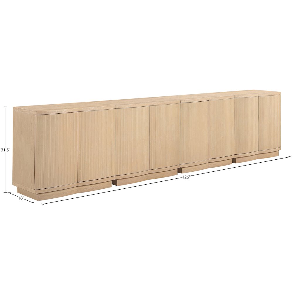 Aveline Natural Oak Veneer 4pc. Sideboard/Buffet
