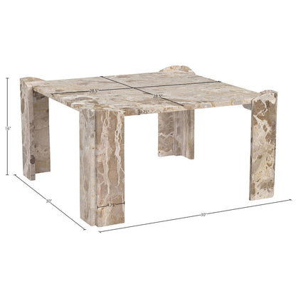 Ravello Beige Genuine Marble Coffee Table