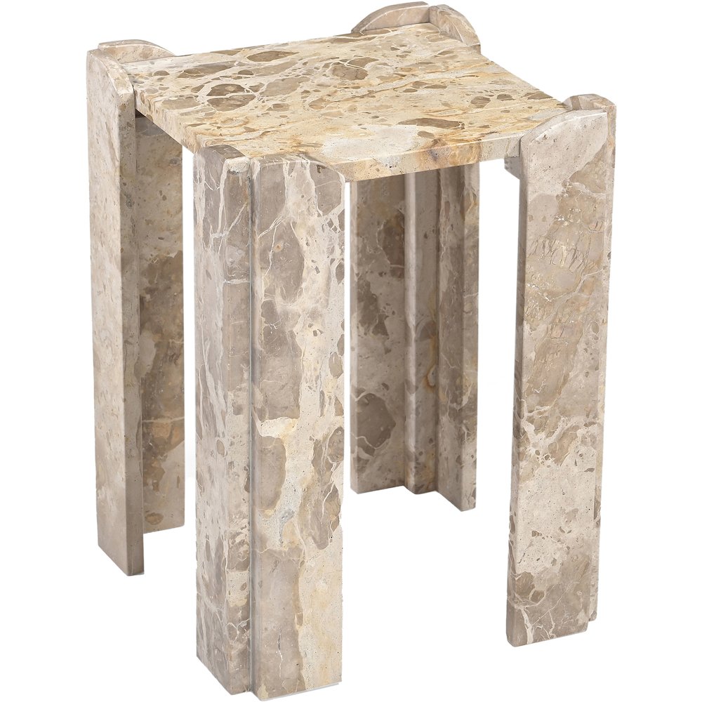 Ravello Beige Genuine Marble End / Side Table