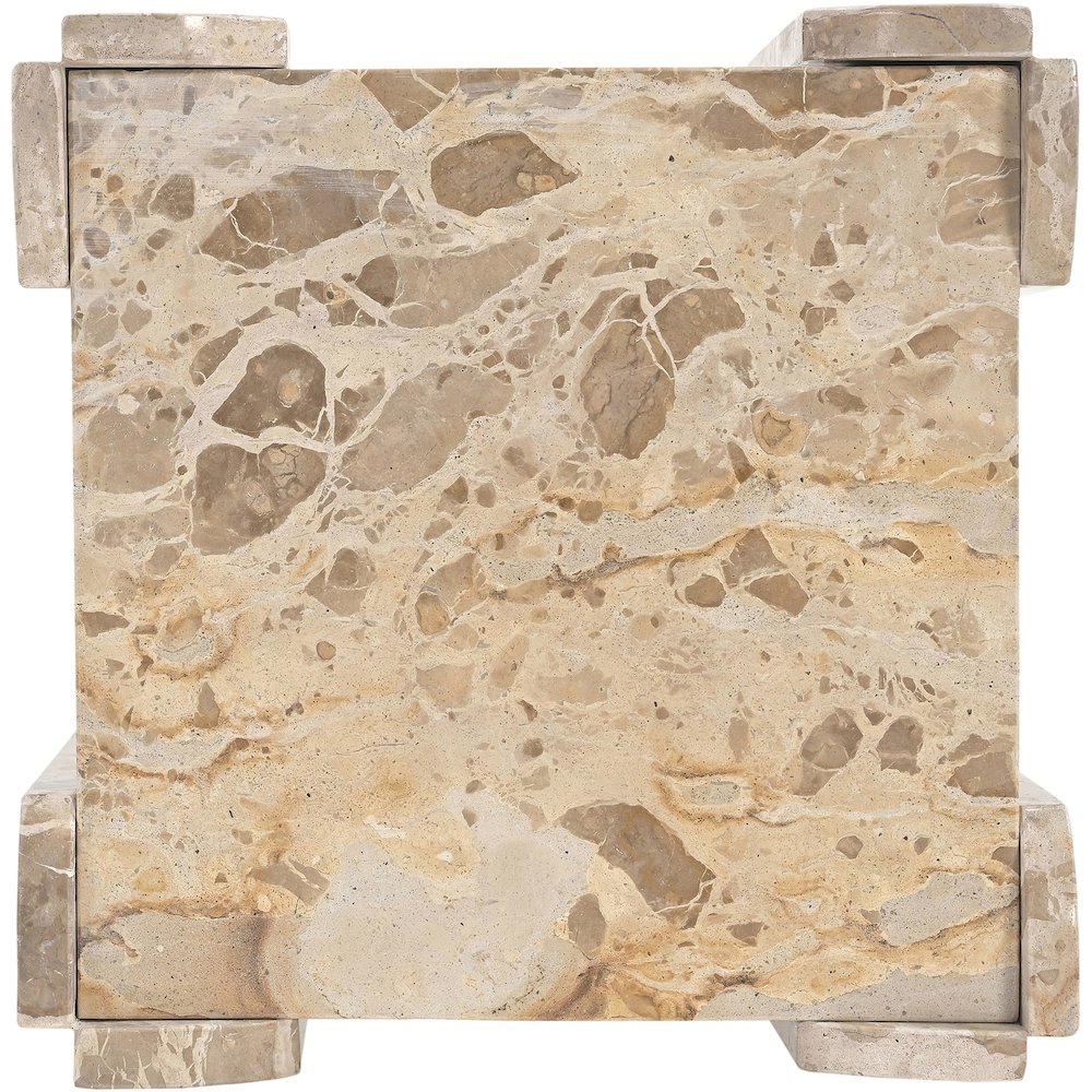 Ravello Beige Genuine Marble End / Side Table
