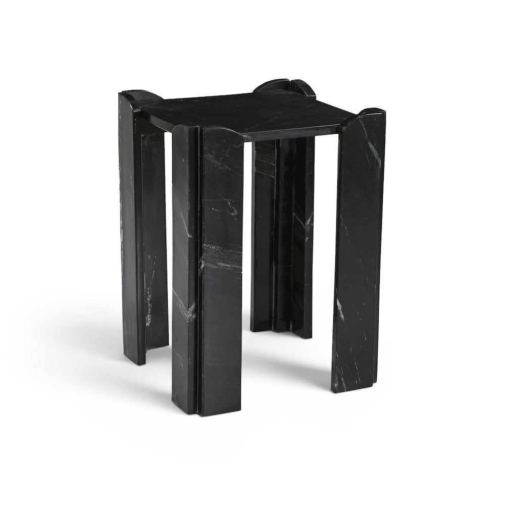 Ravello Black Genuine Marble End / Side Table