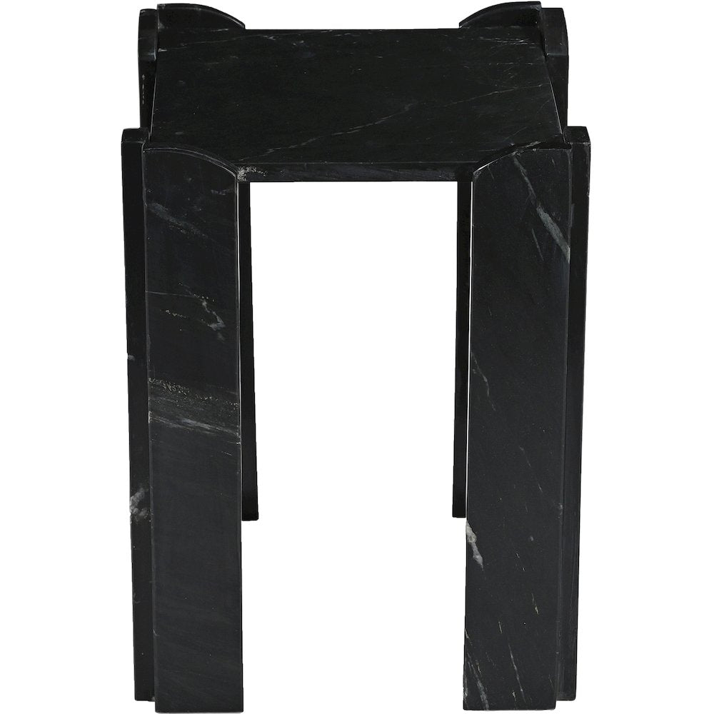 Ravello Black Genuine Marble End / Side Table