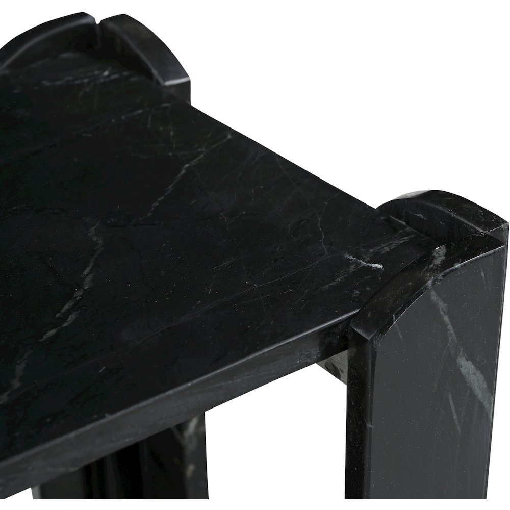 Ravello Black Genuine Marble End / Side Table